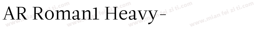 AR Roman1 Heavy字体转换